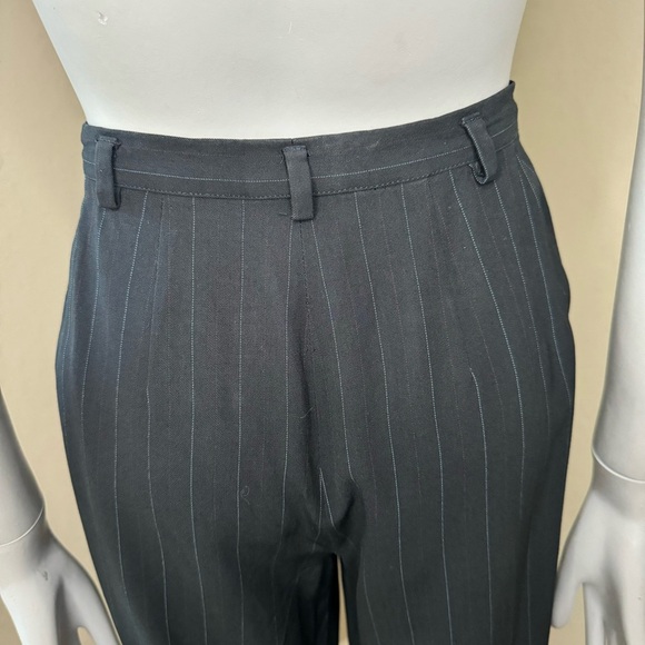 GIORGIO ARMANI Vintage Wool Crepe Blue Pinstripe Dress Pants - Picture 12 of 16